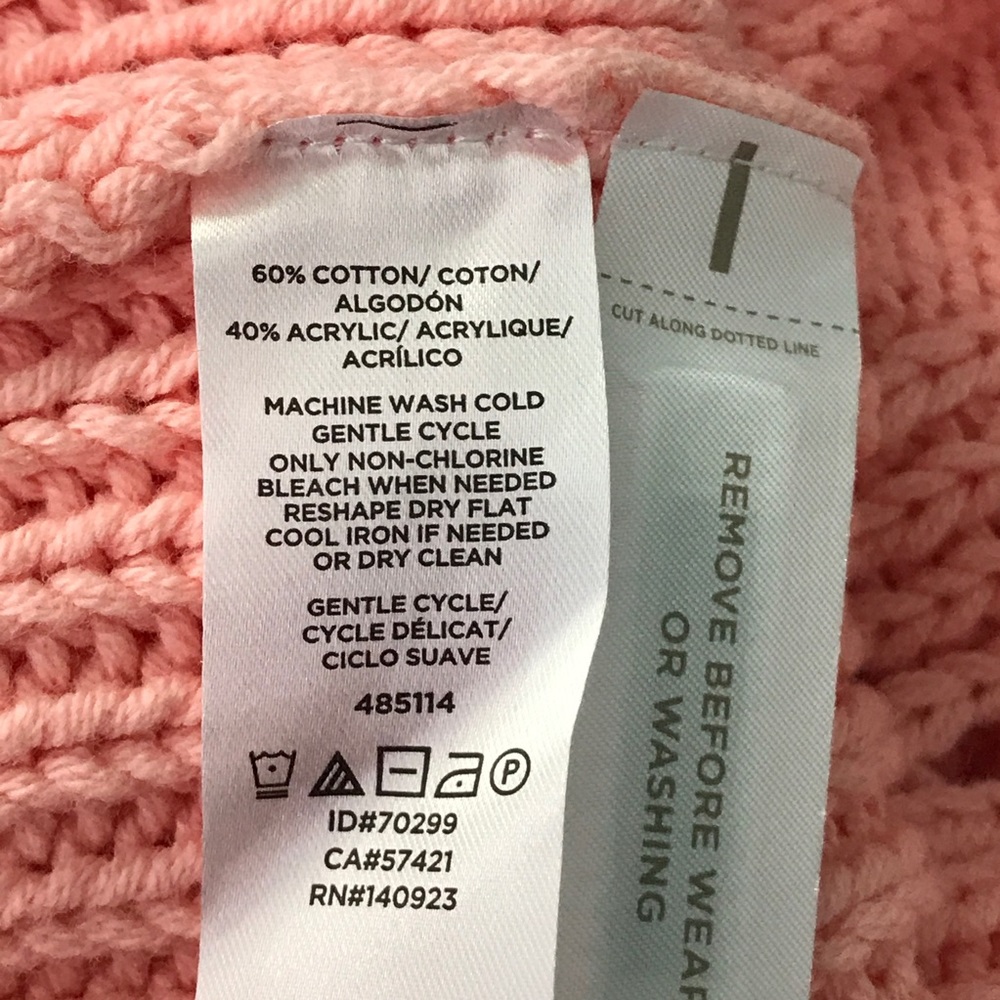 LOFT Pink Pointelle Scoop Back Sweater NWT - Picture 8 of 8